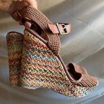 The Sak Brown Woven Rainbow Wedge Heels Photo 1