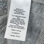 Talbots  Metallic Stripe Sweater  Gray Size M Long Sleeve Knit Pullover Soft Cozy Photo 9