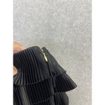 EXPRESS  Women's Dress Tiered Pleated Ruffled Size 6 Strapless Solid Black Sheath Photo 4