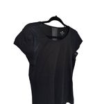 Athleta  Womens Airy Essence Tee Shirt Black Short Sleeve Mesh Accents Size Small Photo 2
