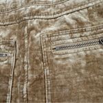 Free People Dust To Dust Velvet Mini Skirt Tan Lined Crushed Velvet Women's 0 Photo 6
