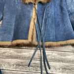 Gold East Spain Women's Vintage VTG Suede Leather Jacket M Med Medium Blue Brown Photo 8