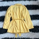 st. john's bay Yellow Trench Style Belted Jacket, Medium Photo 2