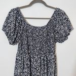 Derek Heart Maternity Black Floral Print Puffy Sleeve Top Size 1X Floral Boho To Photo 2