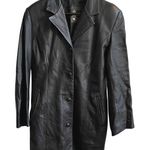 Leather Factory Firenze Italy Womens Black Leather Blazer Jacket Coat Sz 38 US 4 Photo 0