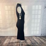 ASOS  NWT black mock neck side ties midi bodycon dress size 4 Photo 4