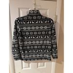 Lands End Womens Fleece Pullover Jacket Purple Fair Isle 1/4 Zip Size S 6 Photo 5