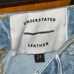 Understated Leather Western Stretch Jeans in Cowboy Tears Photo 2
