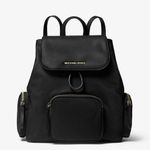 Michael Kors Abbey Large Nylon Backpack, Black New w/Tag Retail $398 Photo 2