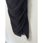 Halara NWT Black Chiffon Ruched Spaghetti Strap Mini Dress Size Large Photo 4