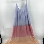 9seed Tulum Dress Maxi Low Back Scoop Neck Cami Cover Up Ombre Crystal OS Blue Size XL Photo 4