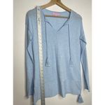 Lilly Pulitzer Colene Heathered Boho Blue Tassel Sweater XXS Photo 6
