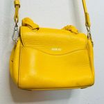 JASON WU Yellow Leather Adjustable Crossbody JW Logo Ruched Handle Rommy Bag Photo 2