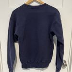 VTG North Carolina UNC Tar Heels Embroidered Floral Sweatshirt Large USA Blue Photo 3