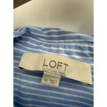 Loft Striped Poplin Crest Everyday Oversized Shirt Women XL Preppy Academia Photo 6