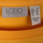 LOGO By Lori Goldstein  Cotton Modal & Poplin 3/4 Sleeve Top Size 1X Gold Yellow Photo 6