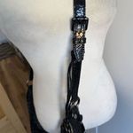 Michael Kors RARE Rhea Chrystal Black Snake-Embossed Studded Hobo Bag w MK Charm Photo 4
