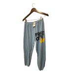 Free City Cotton Logo Sweatpants Joggers Light Blue Yellow Bird Size Medium Photo 4