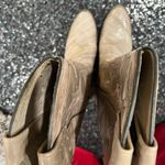 DAN POST Tan Cream Leather Cowboy Boots Women's Size 5.5 C Style 4238 Gray Eel Photo 10