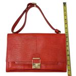Lanvin Snakeskin Partition Shoulder Bag in Red Photo 11