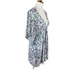 Gottex Profile By  Floral Print Sheer Swim Cover Up Kimono Tunic Boho Small‎ Photo 3