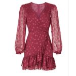Yumi Kim  Gwen Mini Dress size M Star Printed Starry Sky Plum NWT  Long Sleeve Photo 1