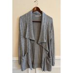 Athleta Studio Wrap Cardigan Women's Small Gray Magnetic Close Athleisure Lounge Photo 1