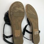 Jaclyn Smith  Corked Look Black Flower Sandals Photo 11