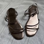 H by Halston Ethereal Metallic Silver Strappy Sandals Photo 0