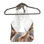 NWT Helen Owen Byblos Cutout Halter Cheeky High Cut One Piece Swim M Sandstone Tan Size M Photo 5
