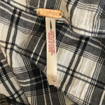 Free People NWOT  Brandie Plaid Midi Dress Women's L Strapless Slit Black White Photo 13