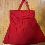 Frederick's of Hollywood Unique One Strap Blingy Red Going Out Shirt NWT Photo 3