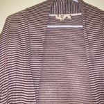 Maroon And White Striped Cardigan Red Size M Photo 1