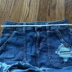 SO Distressed Denim Mini Skirt Photo 7