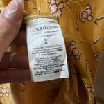 Outerknown  Womens Midi Dress Mustard Yellow Floral Smocked Waist Boho Tiered MED Photo 7