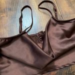 Forever 21 Brown satin crop top cowl neck with adjustable straps  Going Out Top M Photo 1