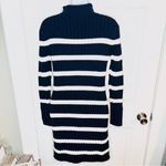 Vineyard Vines  Nautxal Navy White Roll Neck Stripe Sweater Dress Mini XXS NWT Photo 5