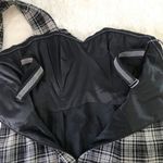 Nanette Lepore One Shoulder Cocktail Dress Mini Sheath Draped Plaid Gray Size 6 Photo 10