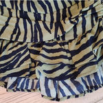 ZARA  Striped Camo Skirt Olive Green Size XS Photo 3