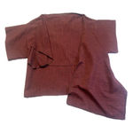 MEEM Label Kimono Jacket Cardigan M‎ Burgundy Textured Open Front Minimalist Brown Size M Photo 0