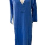 Helen Jon Textured Gauze Maxi. XS Blue Photo 0