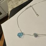 Givenchy  Silver Tone Choker Necklace - Blue Bead / Rhinestone Photo 5