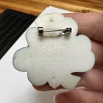 Signed Russ St Patrick Irish Leprechaun Fiddler Shamrock Holiday Brooch Pin Green Photo 4