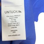 Untuckit Stretch Cotton Popover Presley Shirt Dress Blue Women’s Size Small Photo 9