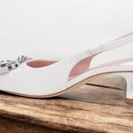 Kate Spade NWT NY Renata Leather Embellished
Slingback Pumps True White … Photo 2