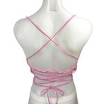 ZARA  Pink Strappy Crossback Sweetheart Bustier Camisole Tank Crop Top Size S Photo 1