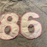 PINK - Victoria's Secret VTG RARE  "Love Pink" Grey Y2K Distressed Sweatshirt L Photo 8