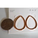 A New Day NWT  Casual Retro Rose Gold Tone Teardrop Post/Stud Y2k Earrings Photo 1