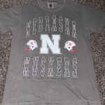 Comfort Colors  Nebraska Huskers Short Sleeve Grey Tee Size Medium Photo 0