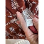 Garnet Hill Red Floral Dropwaist Button-Up Dress Size 10 NEW Pockets Winter Photo 7